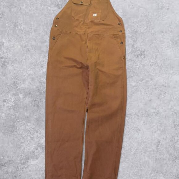 Unbranded Men's Orange and Brown Dungarees-overalls